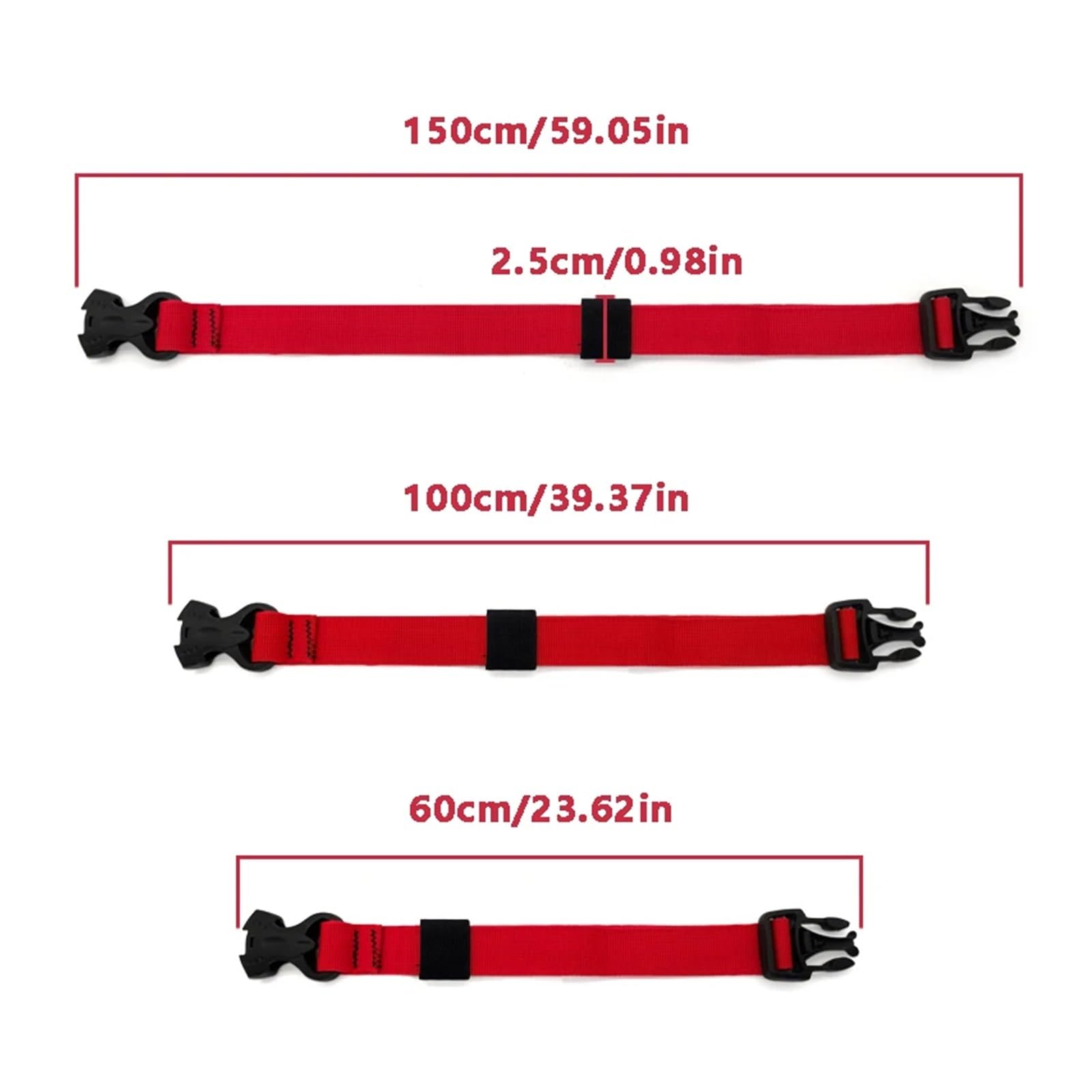 Zurrgurt, 5/10 STÜCKE Tragbare Frachtverzurrgurte Gepäckgurte Schnellverschlussschnalle 60/100/150 cm Gepäck Sicherer Gurt for Camping Wandern(10pcs 150cm)