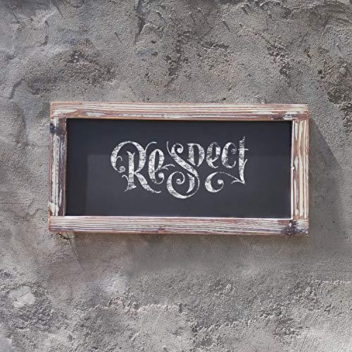 Liry Products Vintage Rustic Brown Torched Wood Framed Blackboard Wall Décor Hanging Chalk Board Sign Erasable Memo Chalkboard Message Display Store Sign Restaurant Café Bar Kitchen Classroom Wedding #TOP3