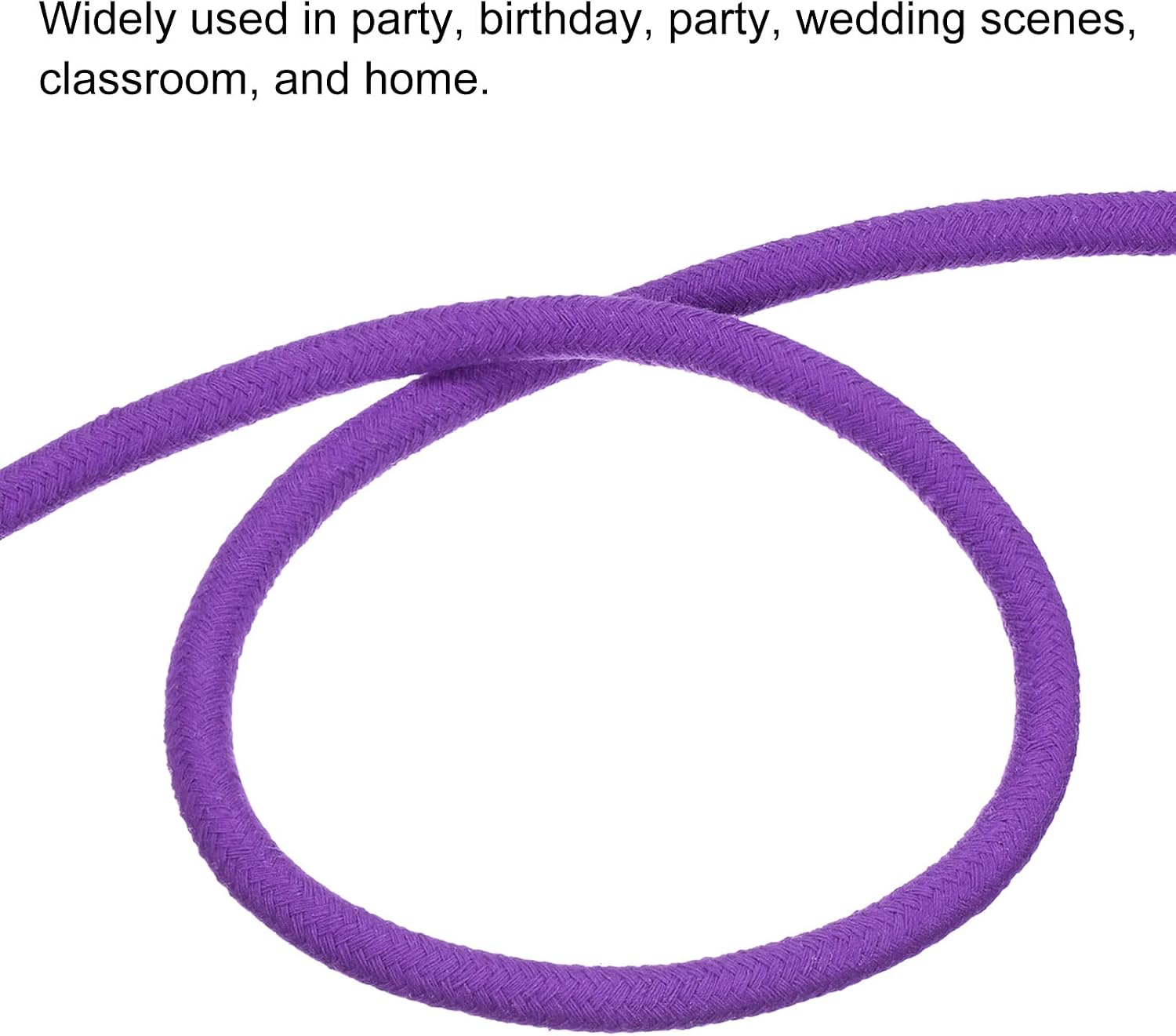 PATIKIL 3 Meter Gymnastics Rope for Playing Fitness Sport Gym Training, Home Workout, Purple - Image 5
