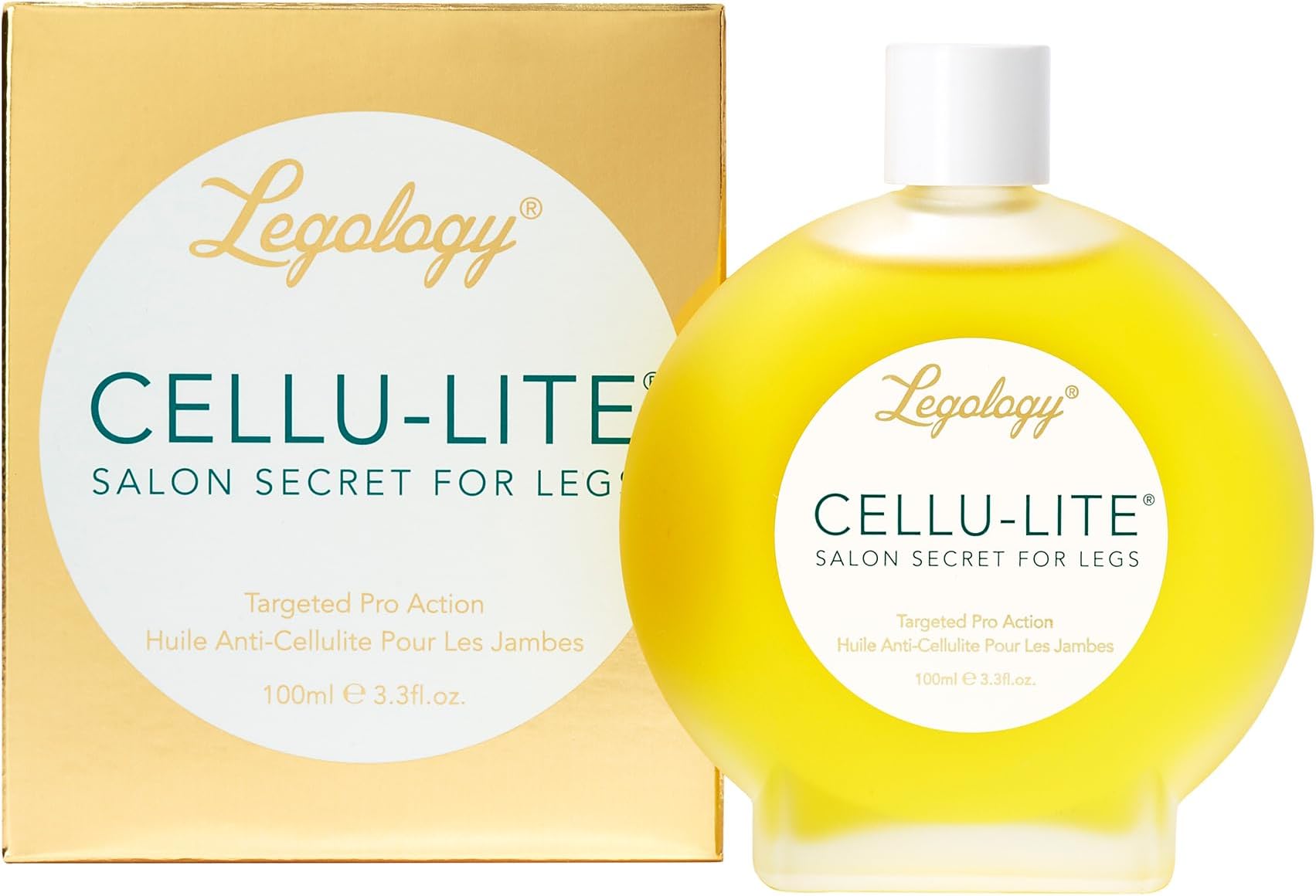 Legology Cellu-Lite Anti-Cellulite Oil for Legs – Lymphatic Drainage Cellulite Massage Oil with Stimulating Aromatherapy Oils & Lymphology Complex – Smooth, Firm & Detox Skin – 100ml