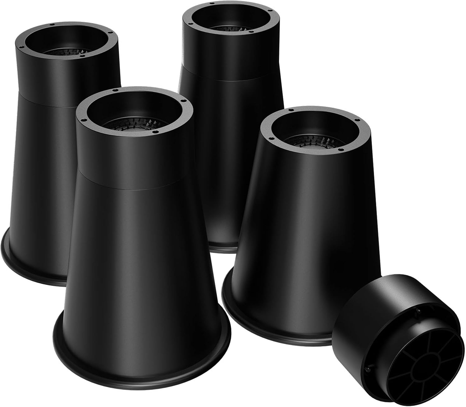 Bed Risers 8 Inch Heavy Duty, 6 inch + 1.8 inch Adjustable Furniture Risers, Heights of 6 or 8 Inches Round Furniture Risers for Bed Desk Table Sofa Couch