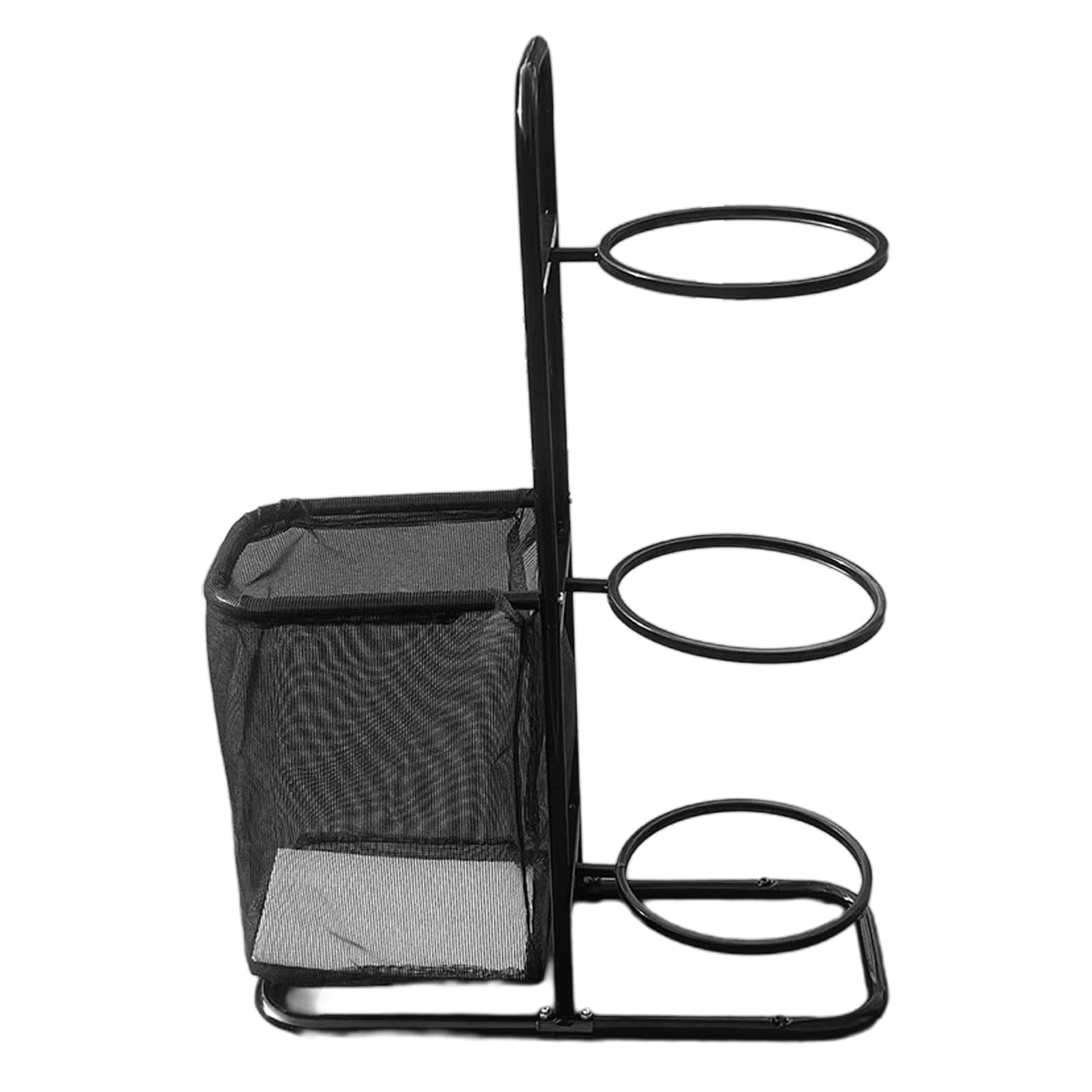 Organizzatore per attrezzature sportive da garage, portaoggetti per garage, cestino per porta palloni, di organizer sportivo con capacità, organizer flessibile in metallo per