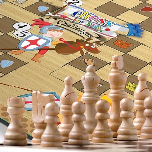 Meine ersten Spiele, Schach für Kinder und Familien, Klassische Brettspiele in Einer Metallbox, Spielfiguren aus Holzfiguren, Bildung und Spaß, für 2–4 Spieler