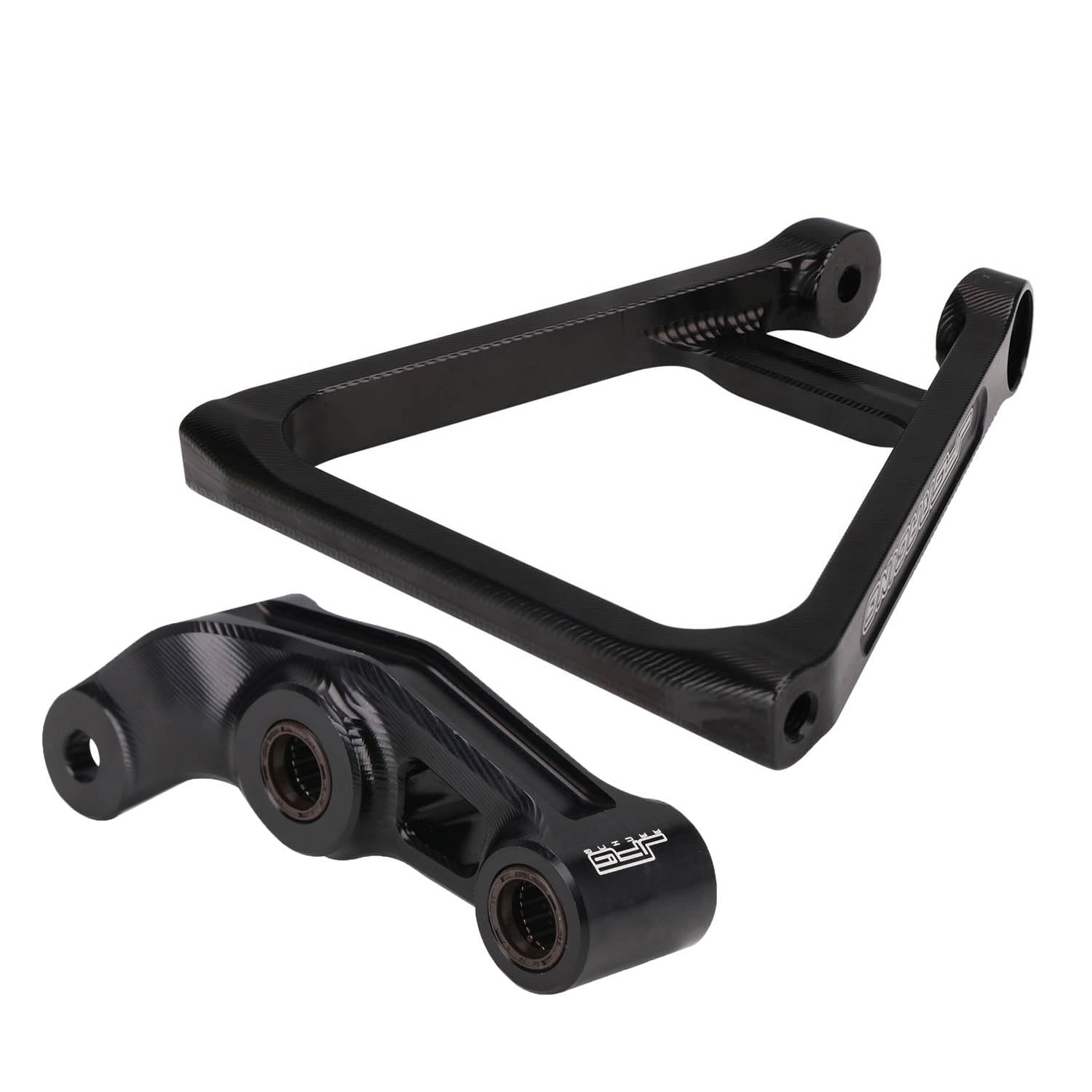 JFG RACING Triangle Progression Arrière Moto Tringlerie Suspension Aluminium + Kit de Liaison Arrière pour sur Ron Light Bee S/X Segway X160/X260-Noir