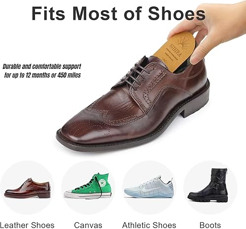 Miniatura 2 de SIIHEA Elevadores de talón ajustables para zapatos, plantillas de aumento de altura de 14 pulgadas para tendinitis de Aquiles, dolor de talón,