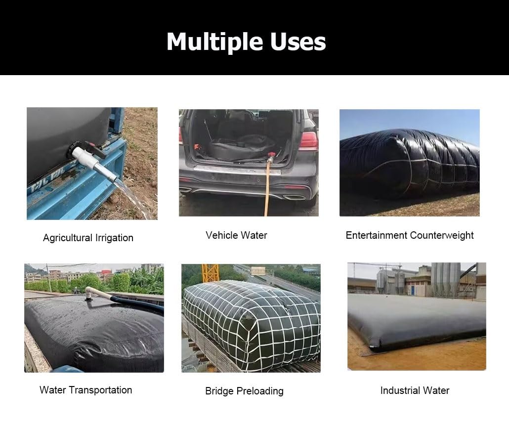 Tanque de Agua de 26 a 1320 galones, depósito de Agua Flexible, Tanque de Agua portátil, Tanque de Agua Flexible, Gran Capacidad de Almacenamiento de Agua, contenedores de almacena