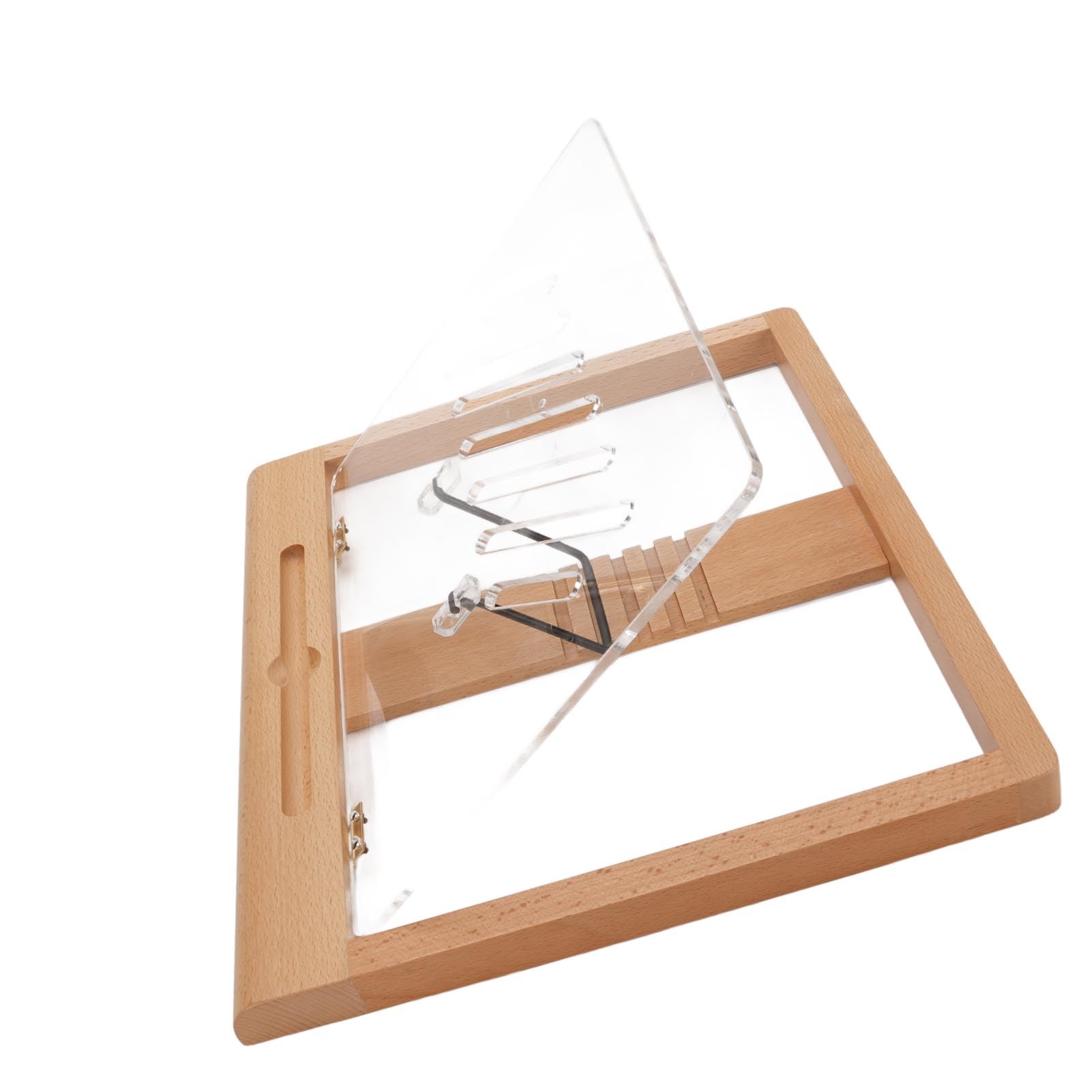 Pongnas Supporto per Tablet in Legno di Faggio con Scanalatura per