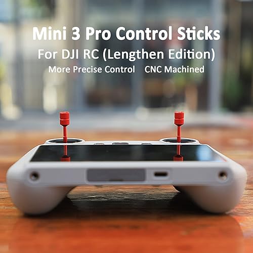 Vista 2 de 1 par de barras de aluminio de control de extensión RC/RC2 para DJI Mini 3/Mini 3 Pro/Mini 4 Pro/Mini 5 Pro/Mavic 4 pro/Mavic 3/3 Pro/Mavic 3 Cine/3