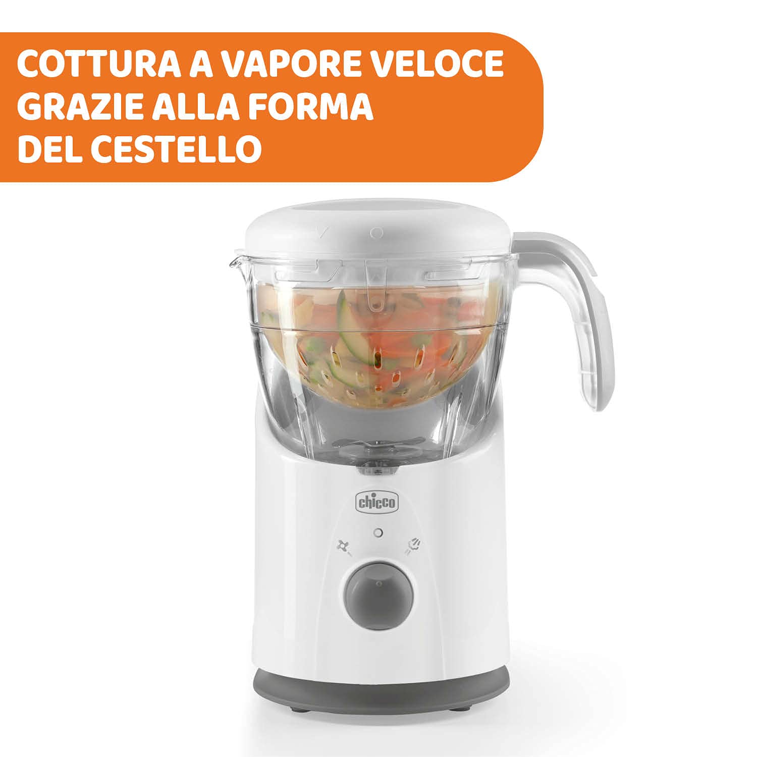 Chicco Easy Meal Cuiseur Vapeur Bébé Multifonction avec Mixeur et Réchauffeur