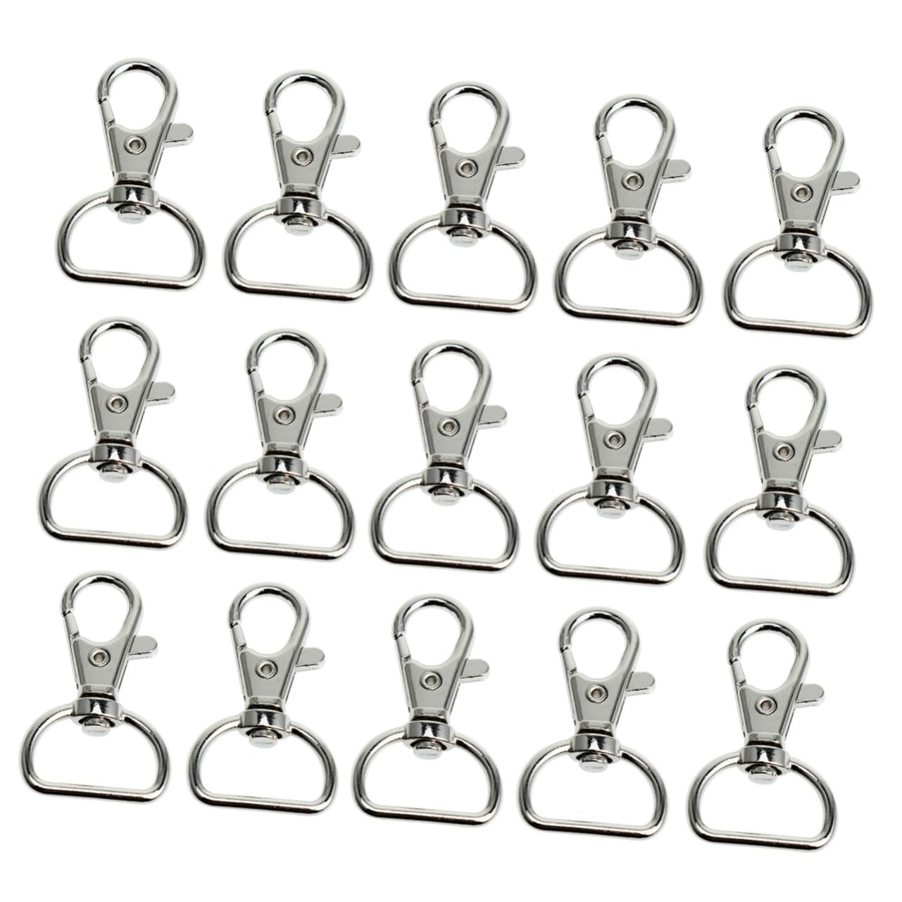 LALAFINA 30pcs 360 Swivel Snap Hook Swivel Trigger Hook Snap Hook for Bag Swivel Hook Keychian Clasp Silver
