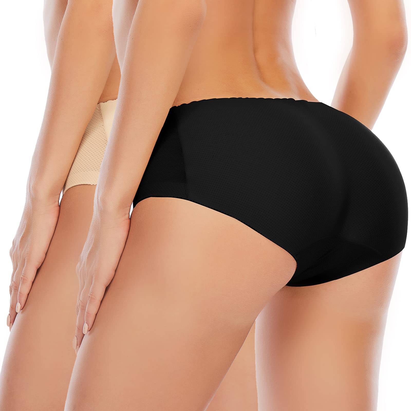 DERCA Butt Lifter Panties Padded Underwear for Women Seamless Booty Pads Hip Enhancer Butt Lifting panty