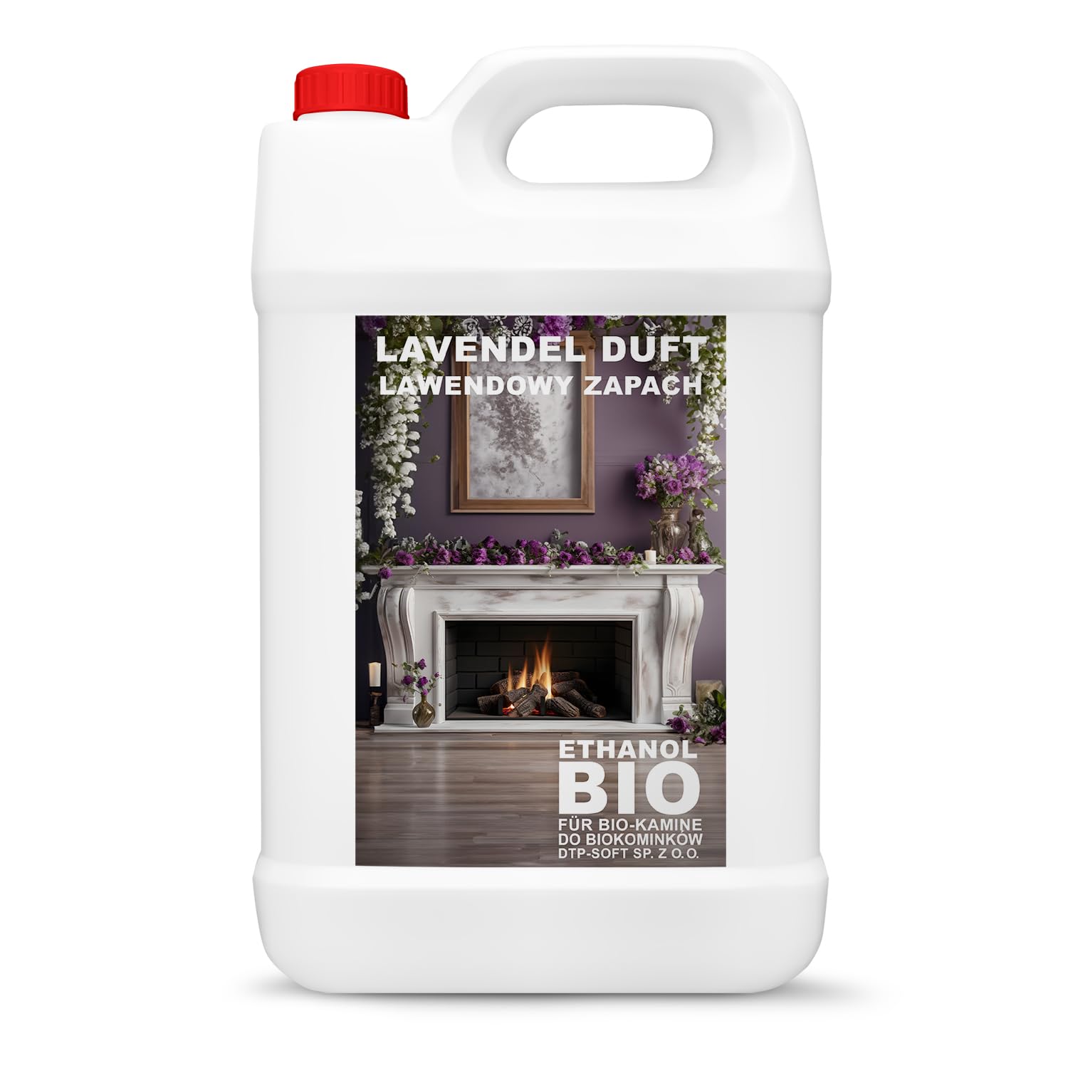 4x5 Liter Bioethanol Premium 100% fürAlkohol für Kamin (LAVENDELDUFT, 20L)