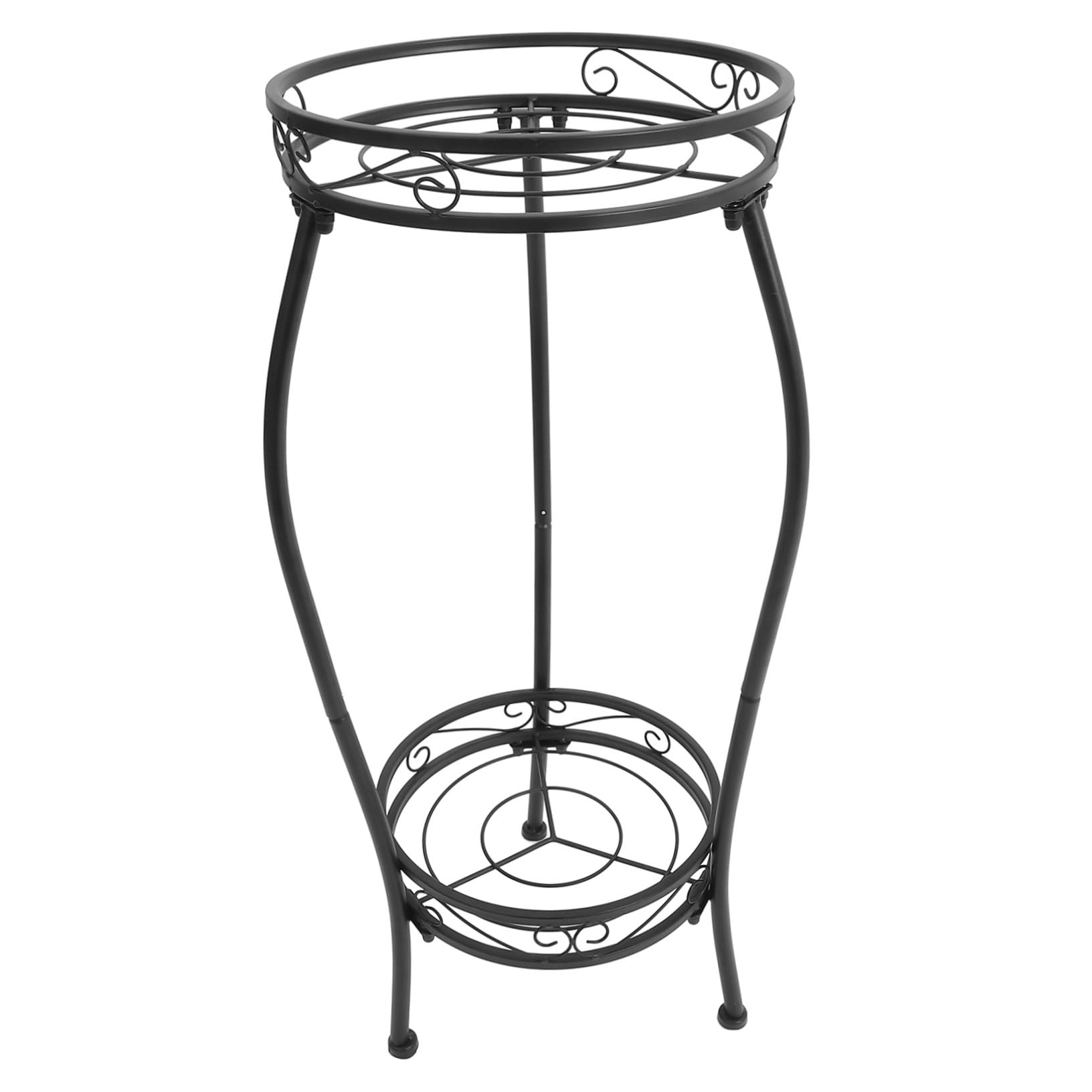 Support plante fer double couche stable doté d'une base renforcée anti-basculement