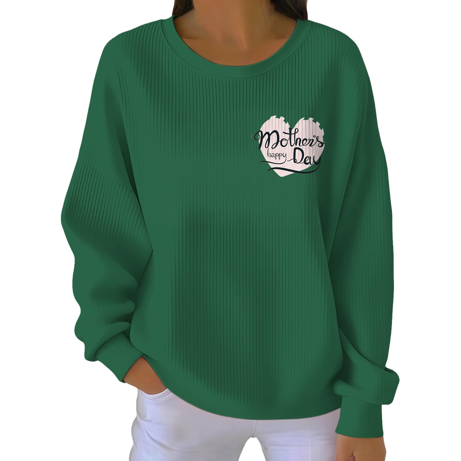 Generisch Maglia nera a maniche lunghe da donna, felpa con cappuccio e felpe da donna, maglione da donna, caldo e morbido, leggero e confortevole, maglione oversize a forma di cuore, per leggings