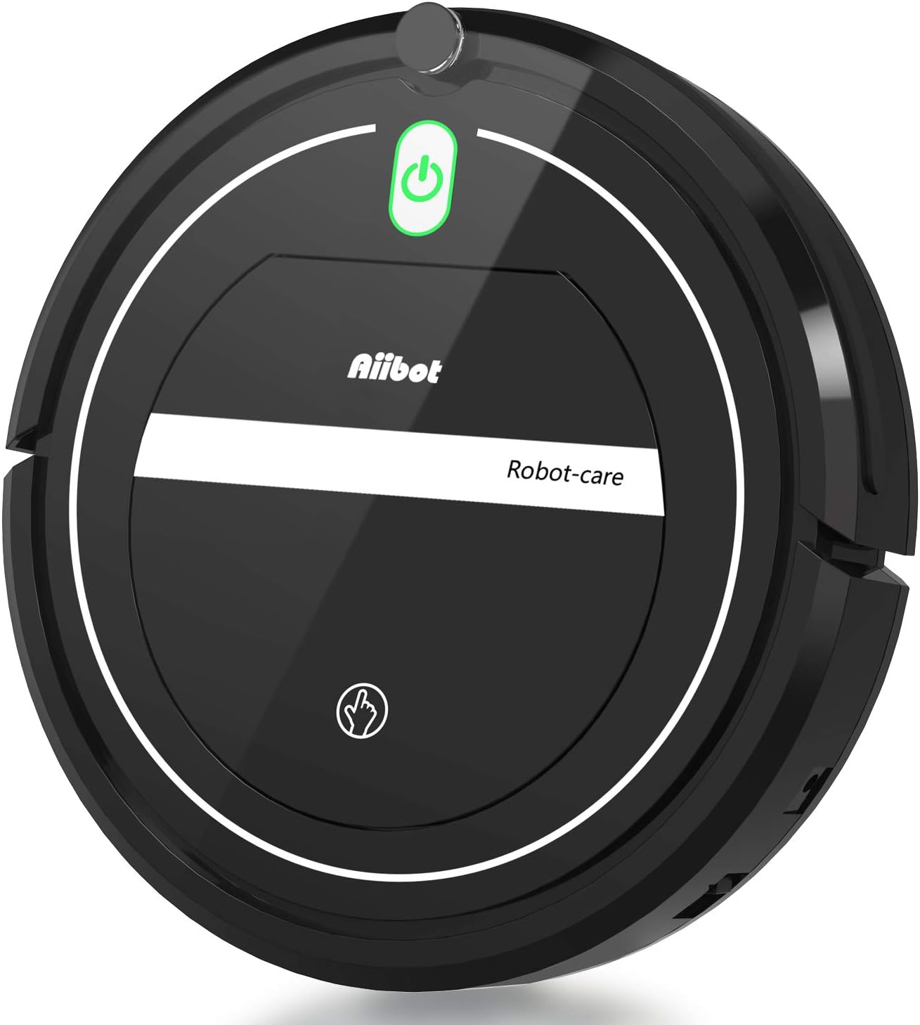 Aiibot Robot Vacuum Cleaner - Robotic Vacuum Cleaner with Strong Suction, Intelligent Sensors, Good for Low-pile Carpets and Pet Hair (T289-Black)