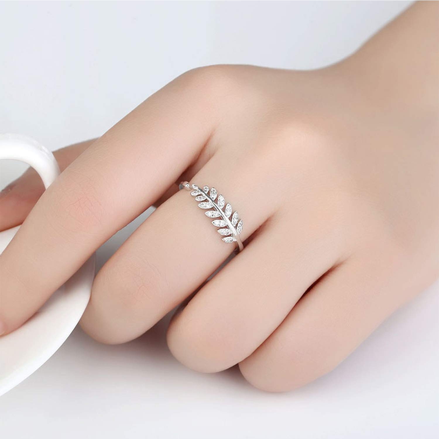 Mahi Non Precious Metal 3 Pcs Combo of Stylish and Designer White Stones Adjustable Finger Rings for Women (CO1105158R) 2