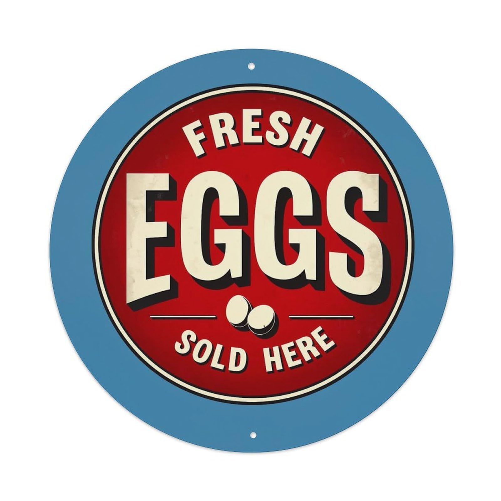 Fresh Eggs Sold Here Sign Tin Sign Metal Poster Vintage Metal Signs for Home Man Cave Bar Cafe Kitchen laundry room Wall Decorations 8x8 inches