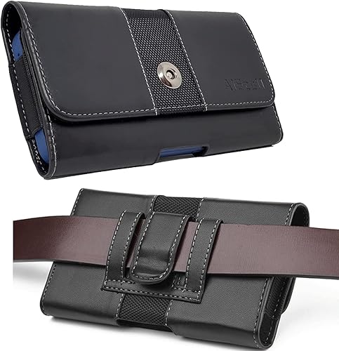 AIScell Funda de cuero con clip para cinturón con cierre magnético para Galaxy A15, S24 Ultra, S24+, A54 5G, S23+, S23 Ultra, S22 Ultra, S22 +,