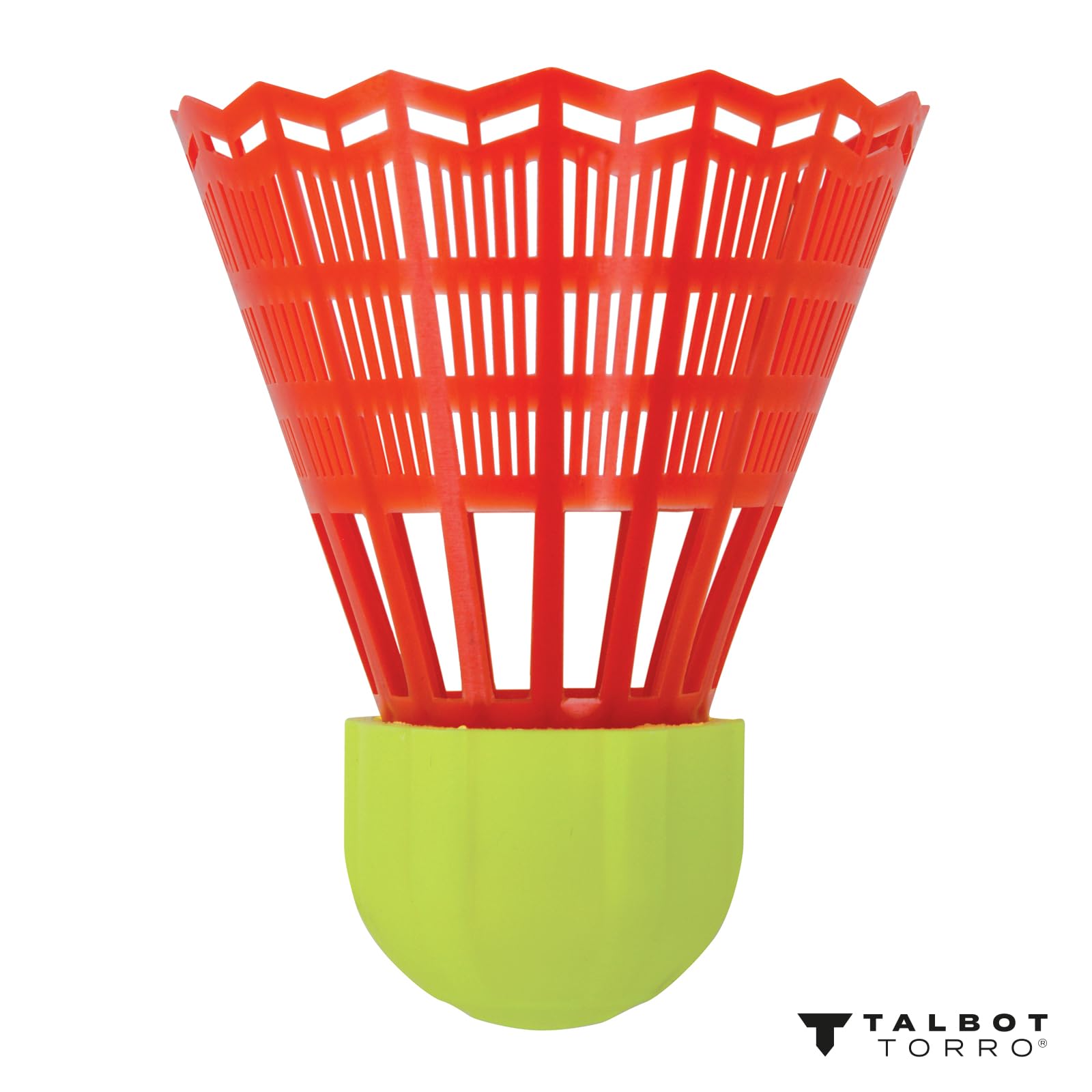 Talbot-Torro® Speedbadminton Shuttles, 6 sztuk (4 szybkie "Racer" i 2 wolne rozruszniki), z aerodynamicznie zoptymalizowaną sprężyną sukienką, w zamykanej puszce obrotowej, 490182