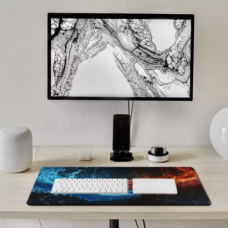 Tappetino Mouse Gaming XXL 1600 x 800 mm Tappetino Antiscivolo Sottomano Da Scrivania Per Mouse e Tastiera, Con Base In Gomma Antiscivolo, Lavabile, Mouse Pad Coppia di mani, Regalo per Uomo L-831