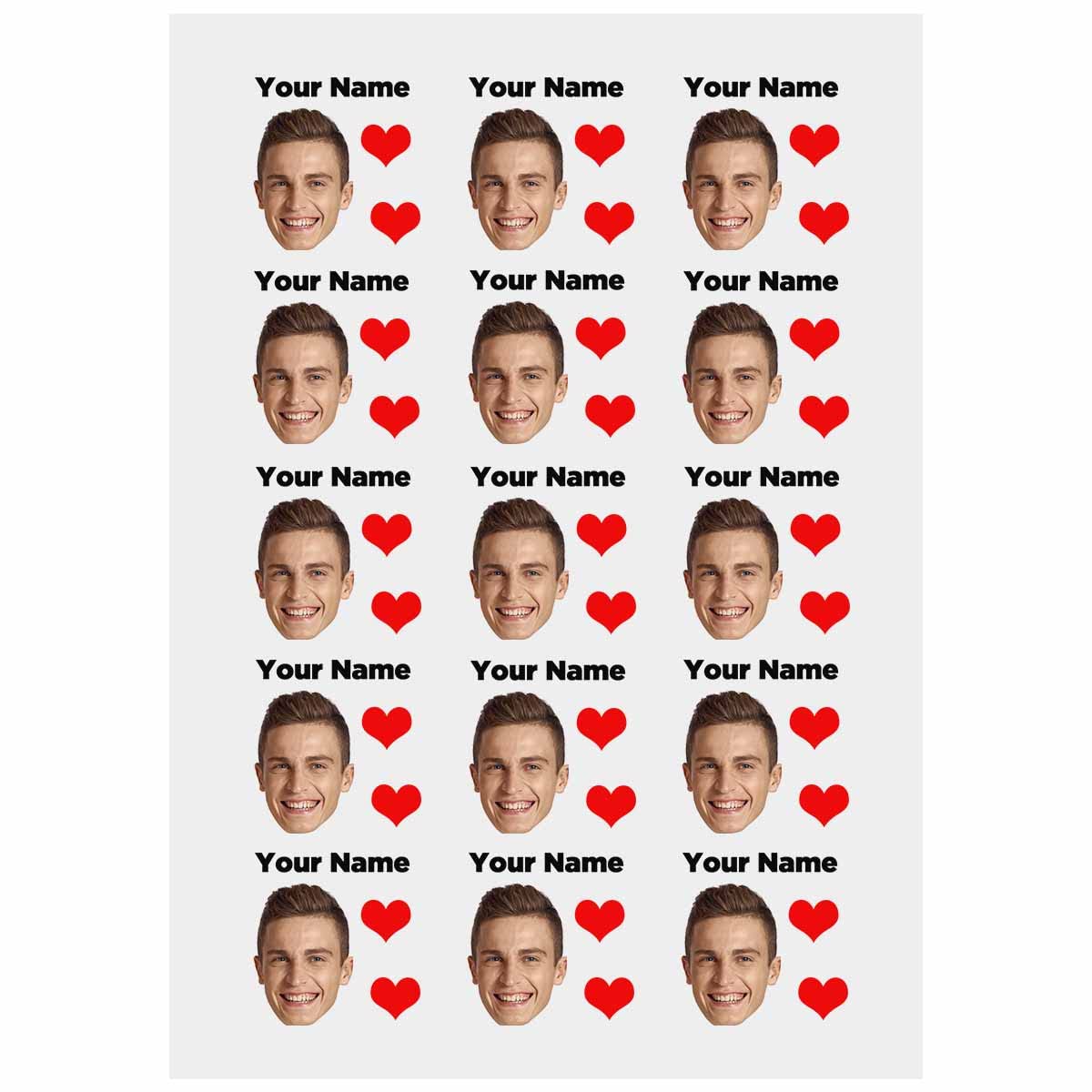 YesCustom Personalized Temporary Tattoos with Name Hearts