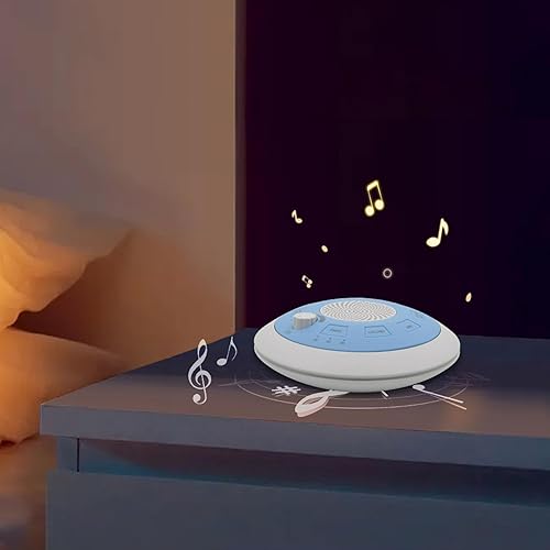 Miniatura 7 de Máquina de sonido de ruido blanco con 8 sonidos relajantes, configuraciones, diseño moderno, ayuda para dormir portátil con apagado automático para
