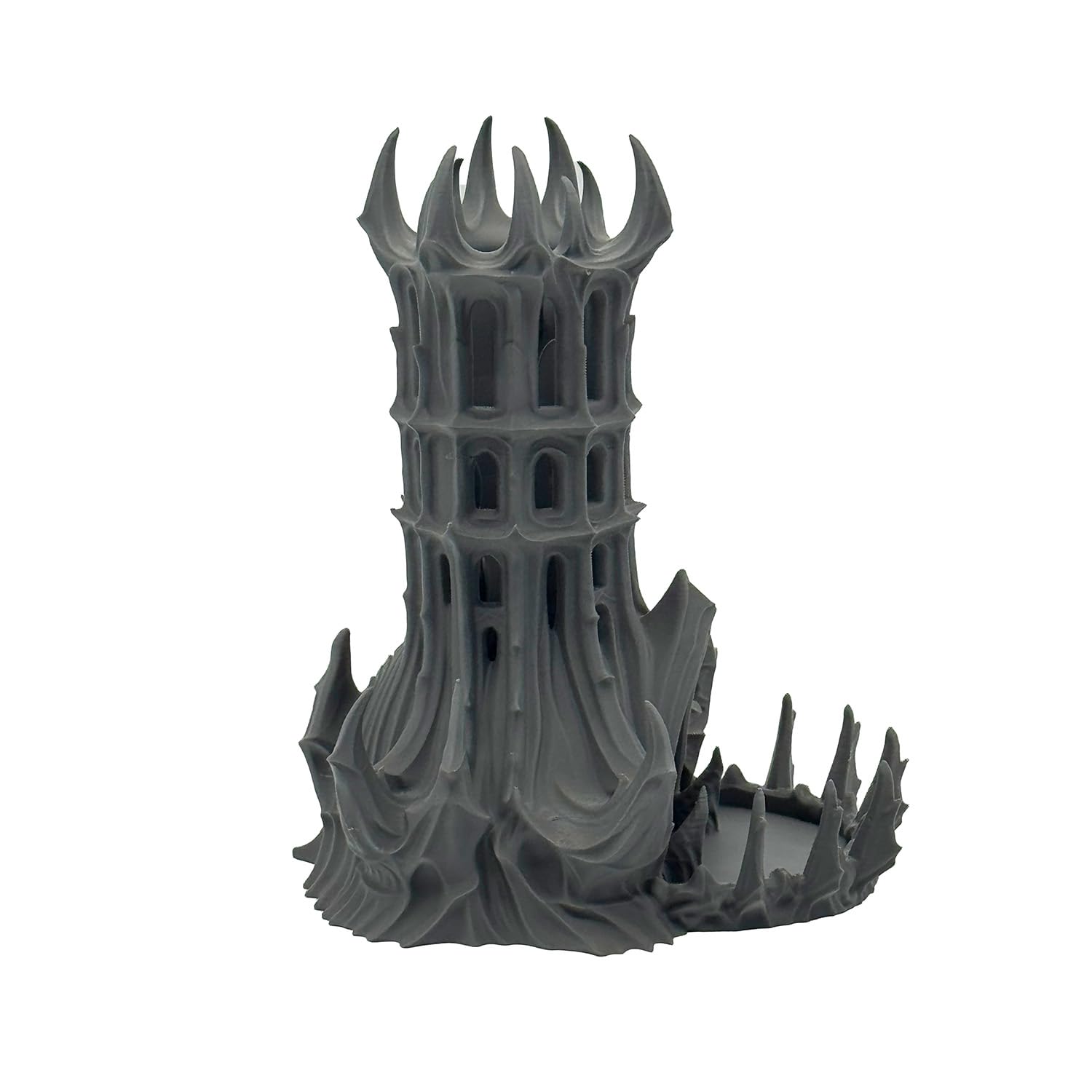 Obsidian Zitadelle Würfelturm für Würfel bis 25mm | DND Castle Dice Tower Made in Germany | Tabletop RPG Pathfinder Pen & Paper Fantasy | Deko zum Bemalen | Geschenk Rollenspieler