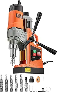 VEVOR Mag Drill Press, 1300W 1.57" Boring Diameter, 2922lbf Power Portable Magnetic Drill, 810 PRM, 11Pcs Drill Bits Electric Drilling Machine for Metal Surface, Industrial and Home Improvement