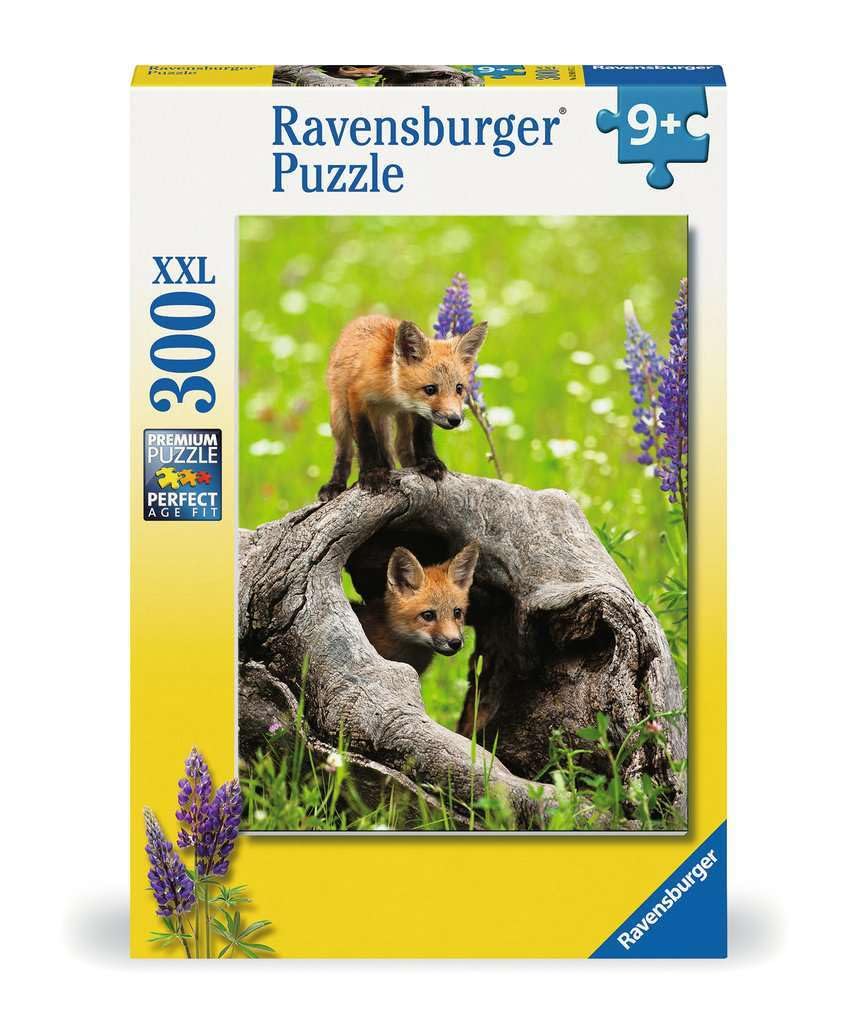 Ravensburger - Puzzles XXL Curious Foxes, Multicoloured, 300 Piezas XXL, 49x36 cm