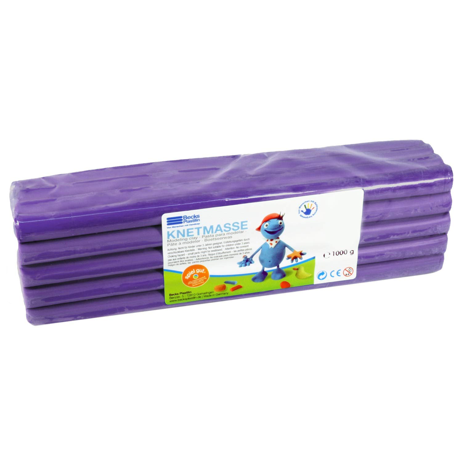 Becks Plastilin- plastilina, Color Morado, 1000 g (B100501)