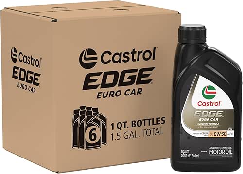 Castrol EDGE Euro 0W-30 A3/B4 Advanced Full Synthetic Motor Oil,