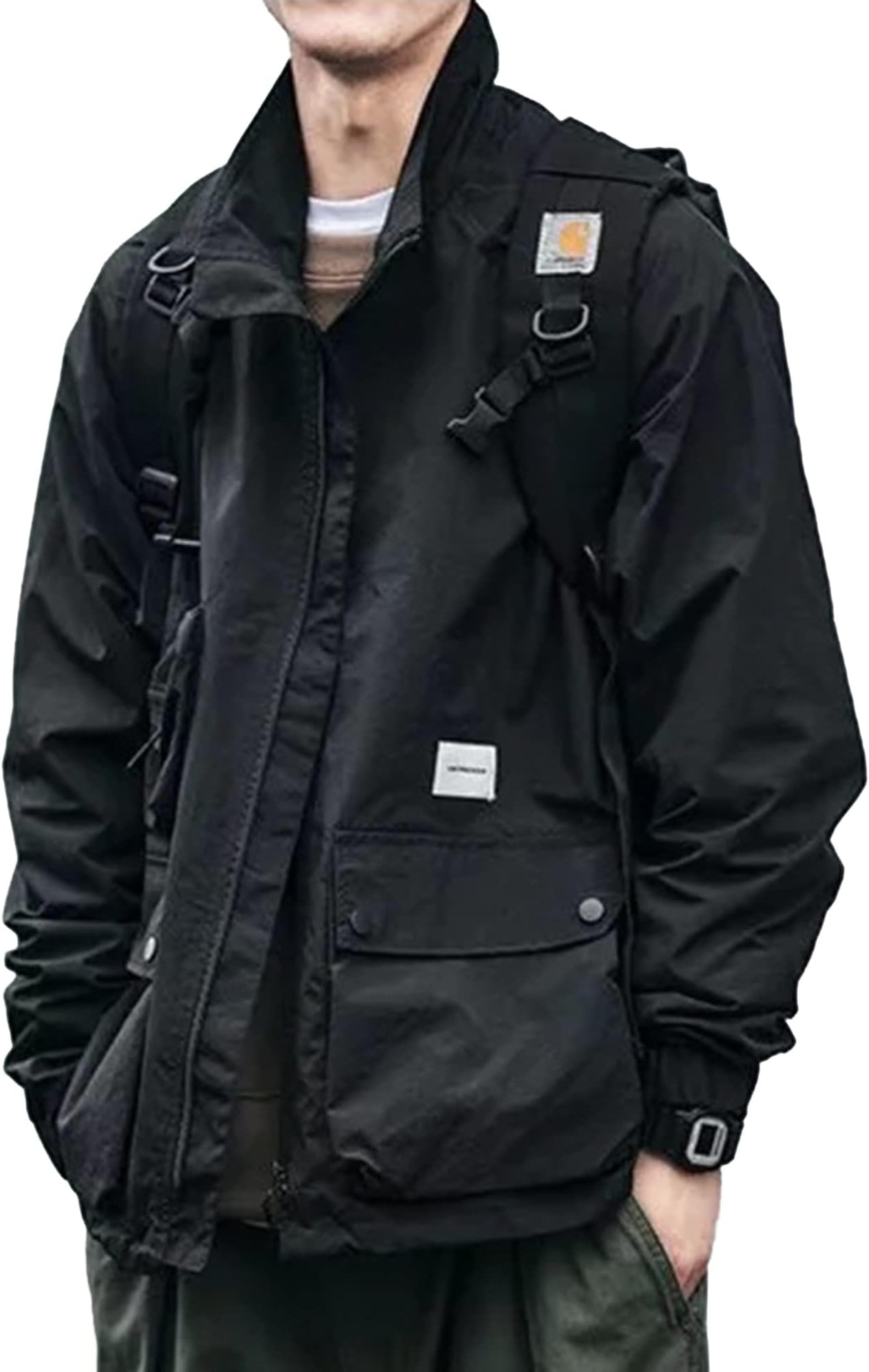 Windbreaker Gothic Clothes Streetwear Bomber Cyberpunk Tactical Techwear Zipper Jacket Flight Jackets for Men