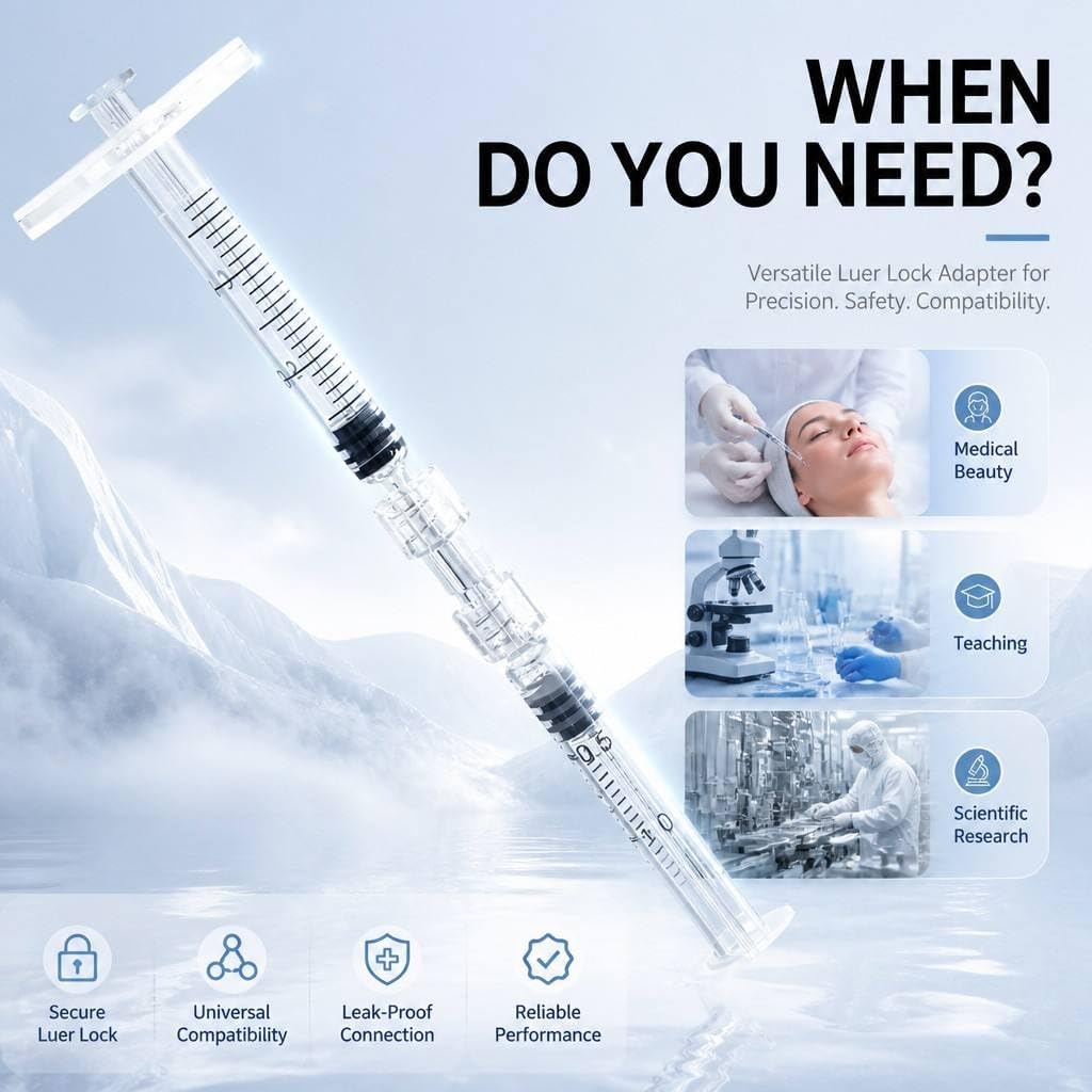 Luer Lock Adapter 100pcs,Sterile Individual Pack，Female to Female Luer Lock Connector,