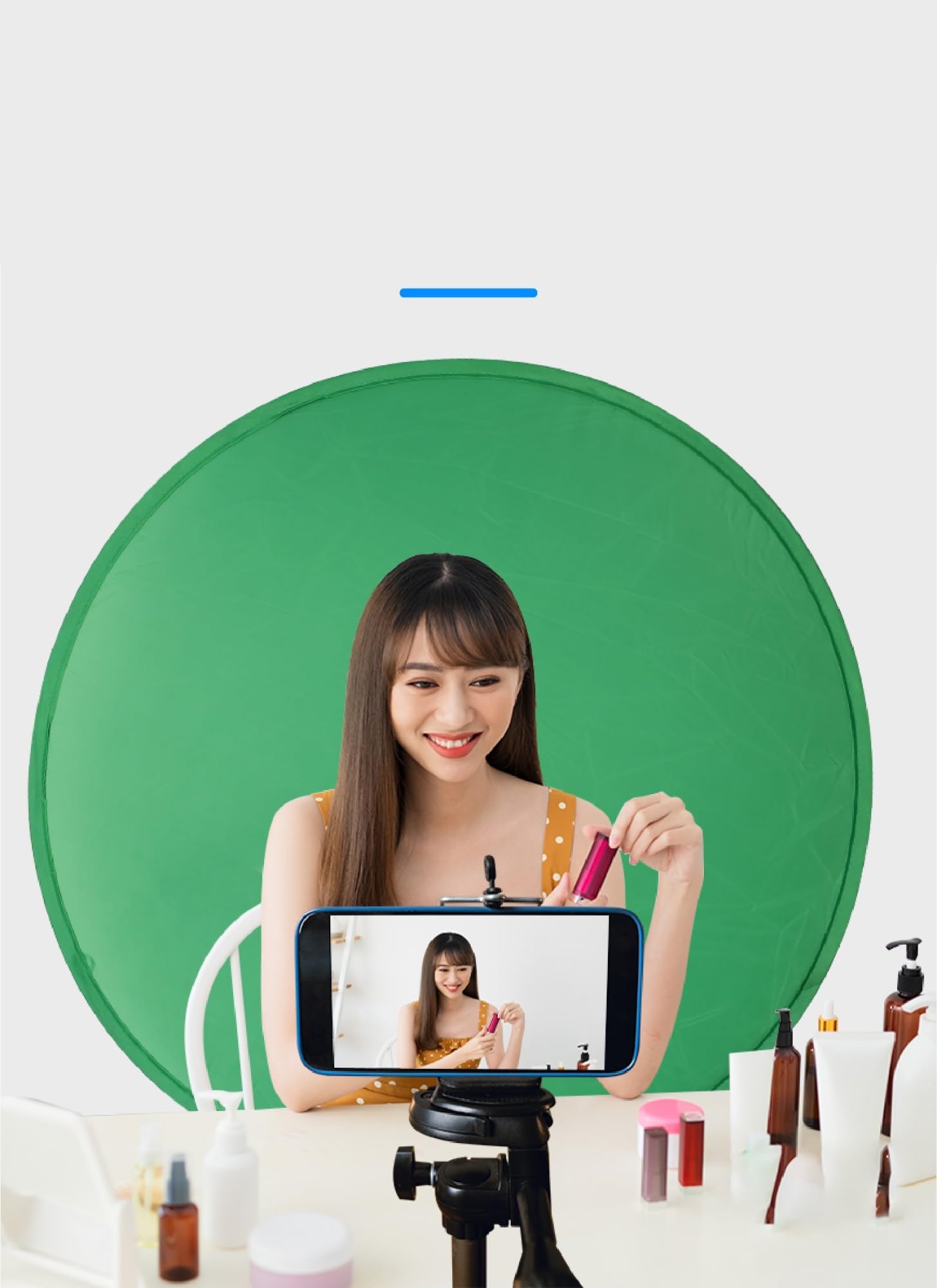2in1 Fotografie Studio Stuhl Rückenlehne Einseitig Doppelseitig Hintergrund Hintergrund Tuch Grün Blau Bildschirm für Produktporträtaufnahmen Foto(110CM-green-T)