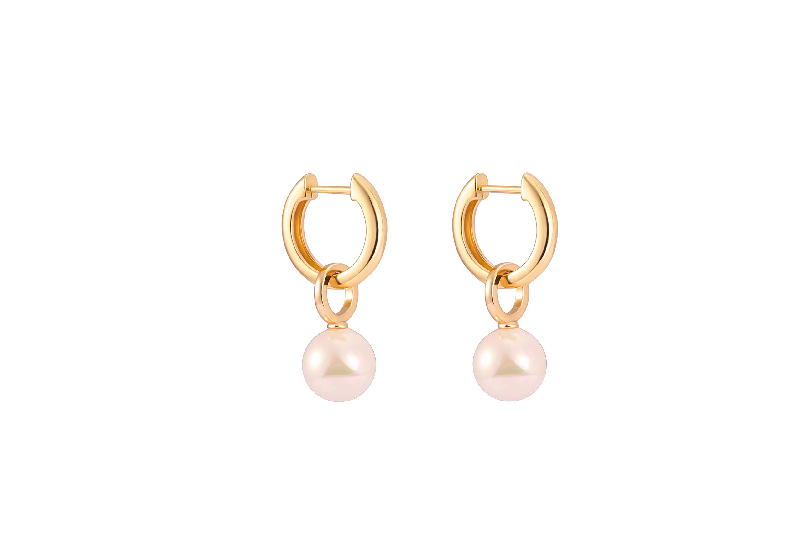 CANEVINKA18K Gold Plated Chunky Hoop Earrings Simple Thick Huggie Earrings for Women Elegant Minimalist Jewelry