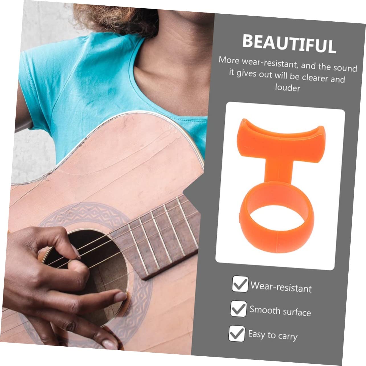 6stücke Tragbarer Gitarren-pick- Mit Rutschfester Fingerauflage Für Anfänger Zur Praktischen Aufbewahrung Von Plektren Gitarre Akustikgitarre Und Ukulele