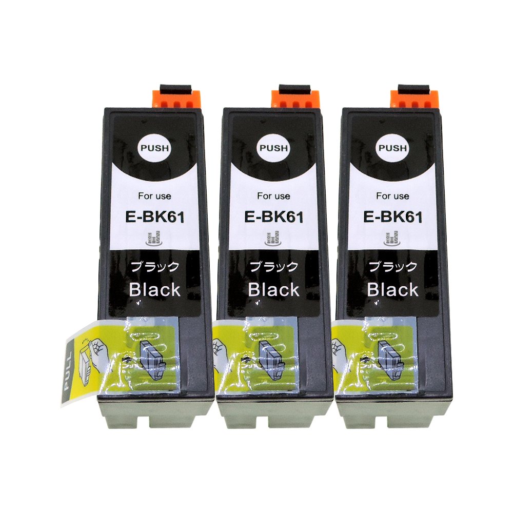 Amazon.co.jp: IC61(BK/ブラック)×3本セット [EPSON]エプソン 新互換