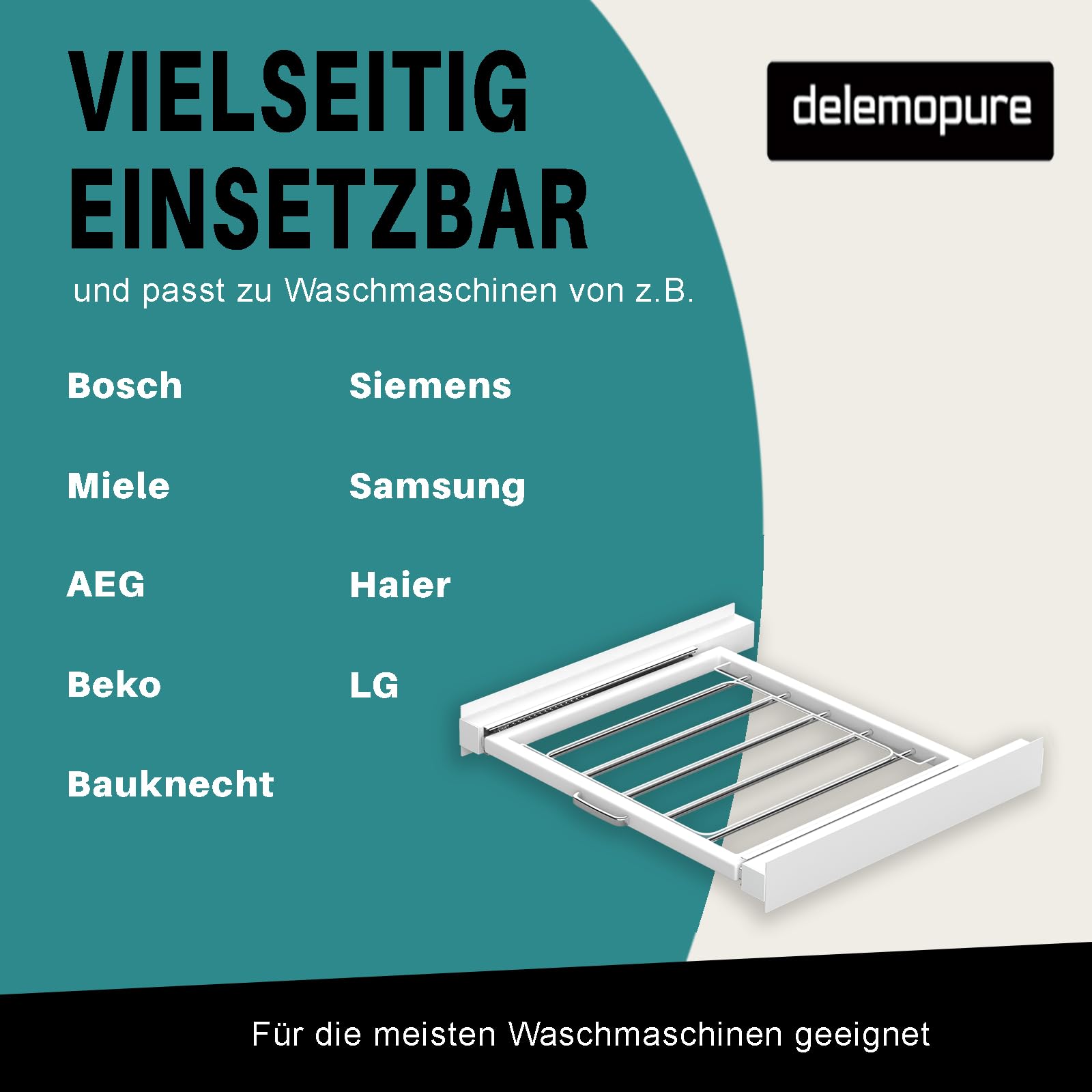 Zwischenbaurahmen Trockner Waschmaschine Stahl 47-60 CM Verbindungsrahmen Universal Waschmaschinen und Trockner Ubereinander mit Ablage Stacking Kit