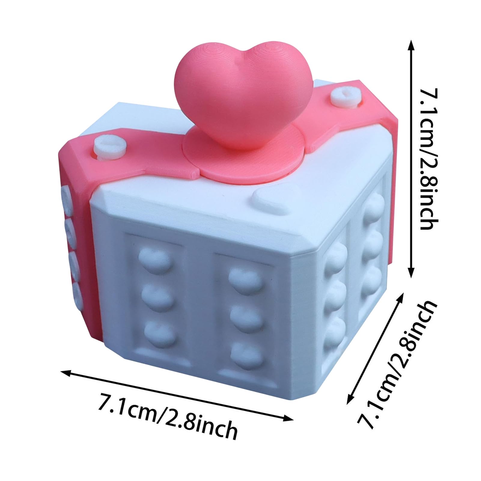 Caja de regalo de broma, con tornillos, creativo e interesante impreso en 3D, molesto para cumpleaños, vacaciones, día de San Valentín, adornos de escritorio para el hogar (A)