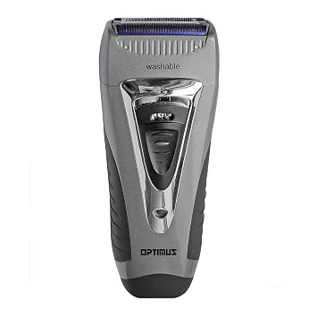 Optimus 50043 Curve Rechargeable Triple Wet/dry Mens Shaver, Black/silver