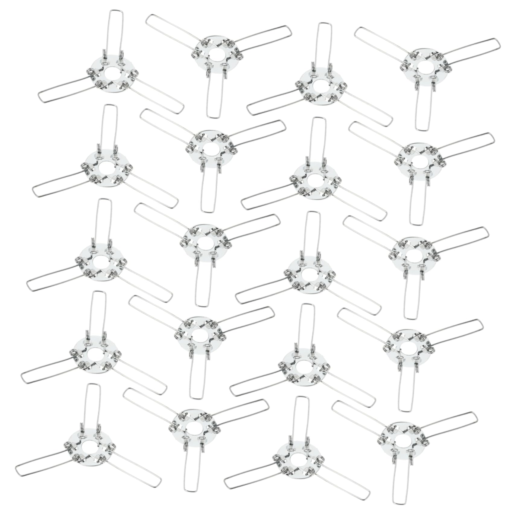 Veemoon 20pcs Lampshade Spring Clips and Lampshade Support Clips Round Glass and Rattan Bamboo Pendant Light Fixing, 140mm Tripod Lamp Shade Holder Springs for Home Lighting
