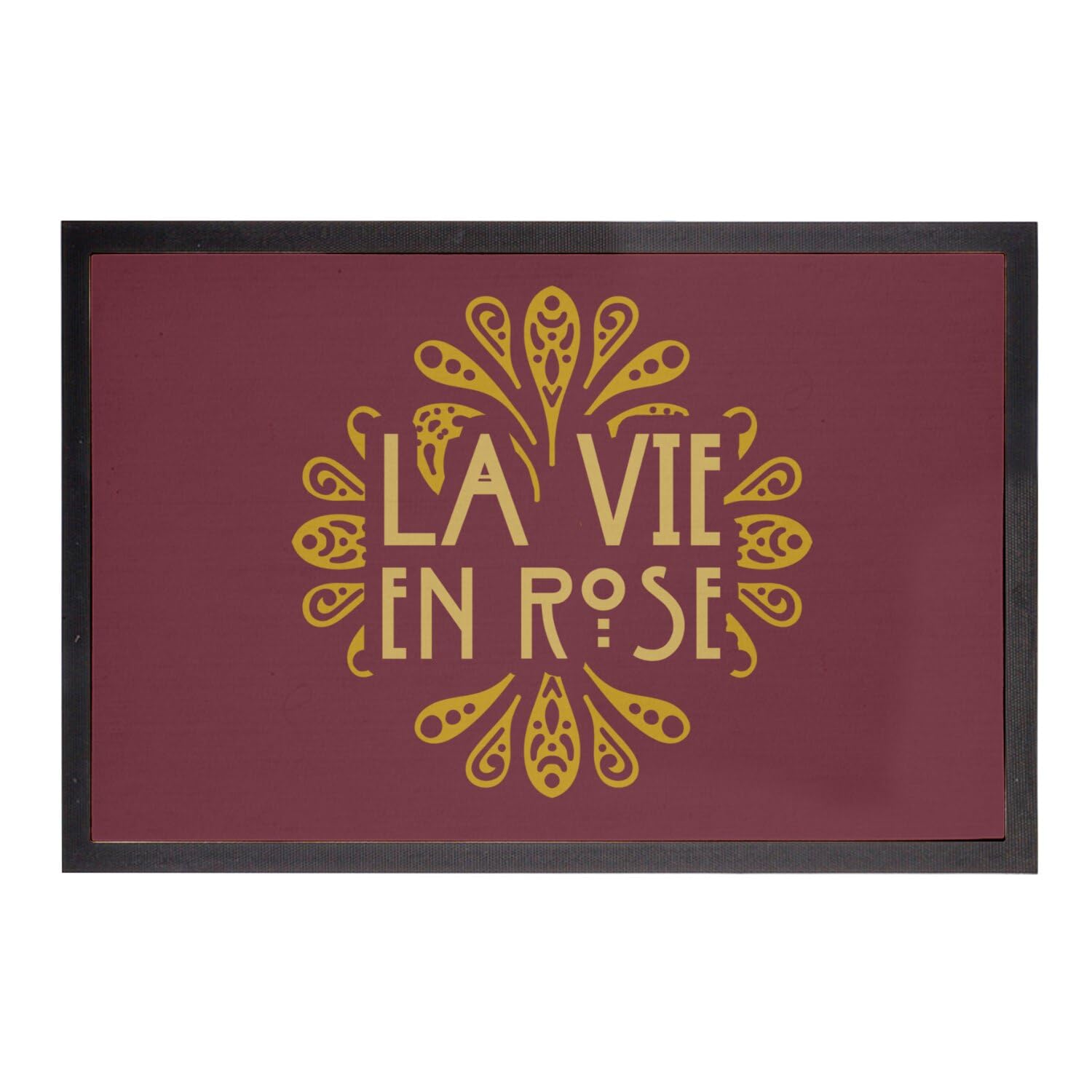 Paillasson rouge rétro chic pour une décoration d'entrée chaleureuse