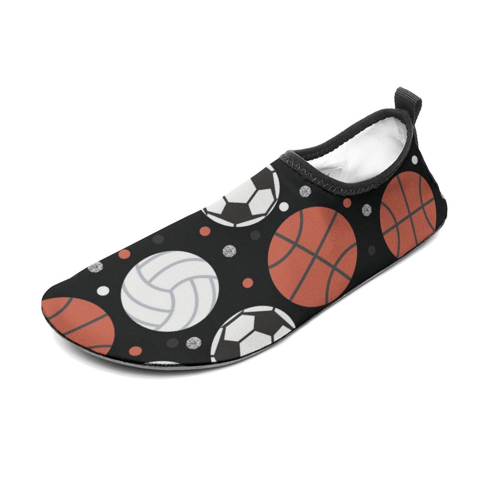 CSEMEIE Cartoon Soccer Basketball Water Shoes Beach Shoes Aqua Socks for Women Men Swimming Yoga