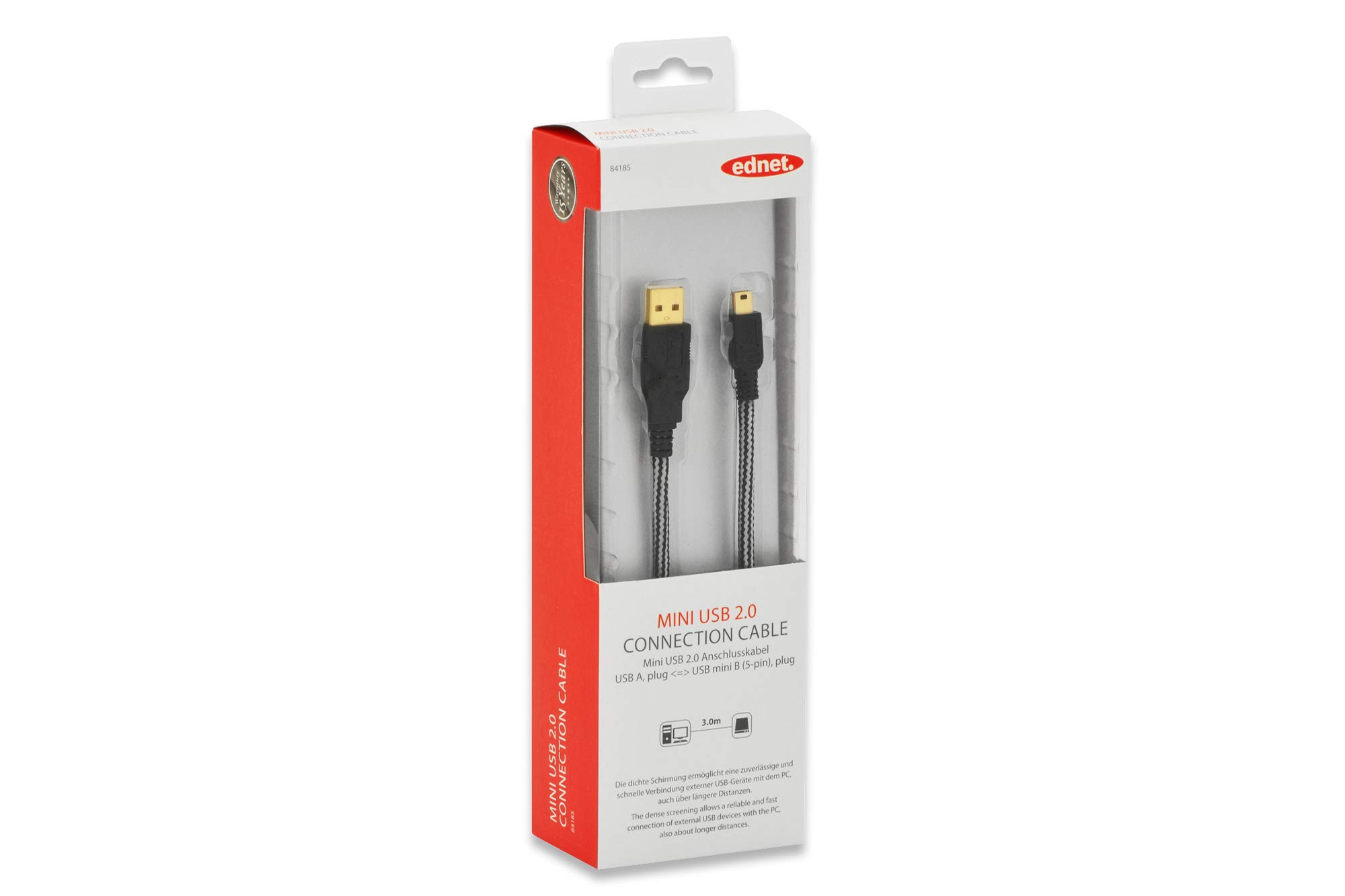 ednetA On B-Mini 84185 USB 2.0 Connect Cable