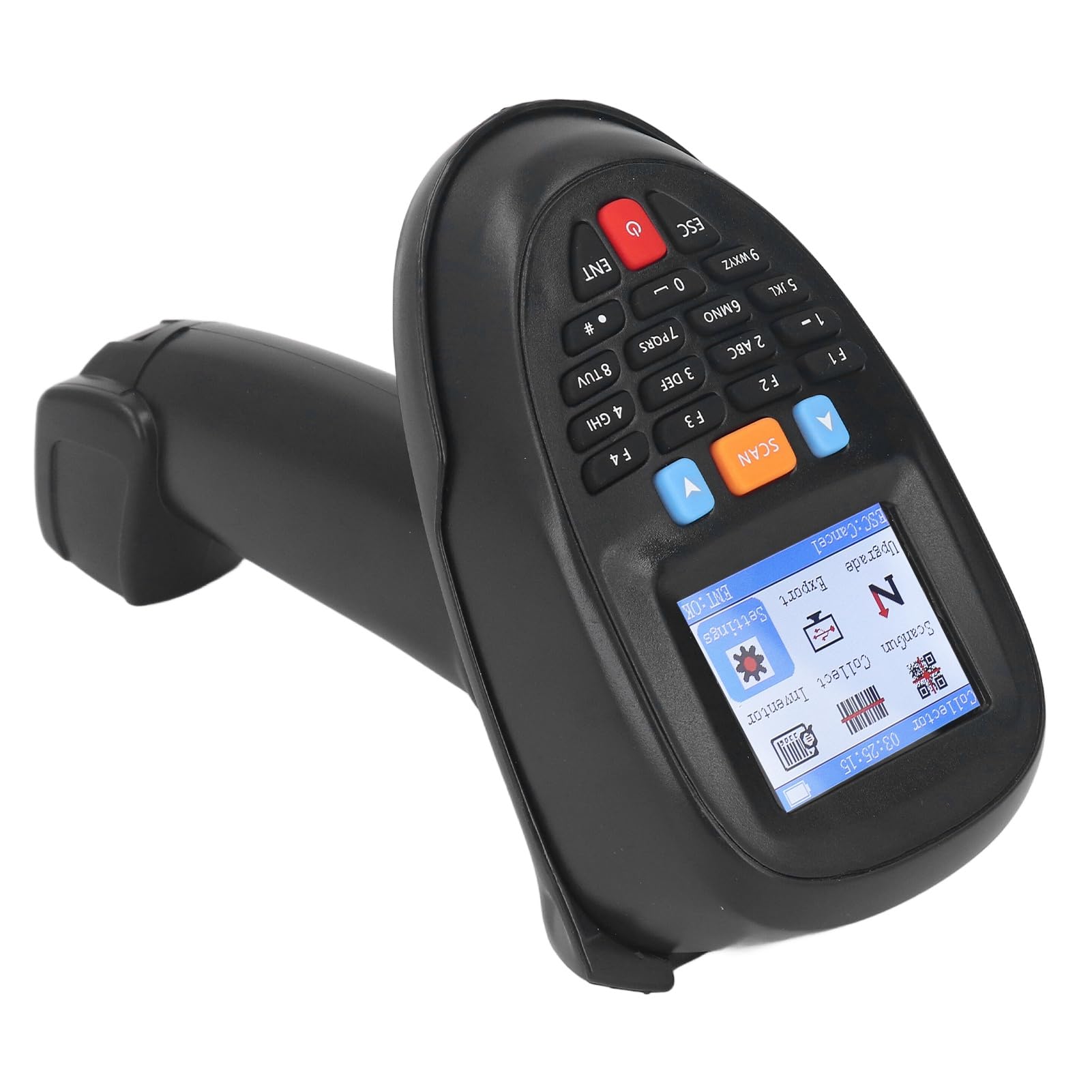 Lettore di Codici a Barre Lettore di Codici a Barre CCD Wireless a Luce Rossa da 2,4 GHz Display da 2,2 Pollici Raccoglitore Dati Lettore di Codici a Barre Base di Ricarica