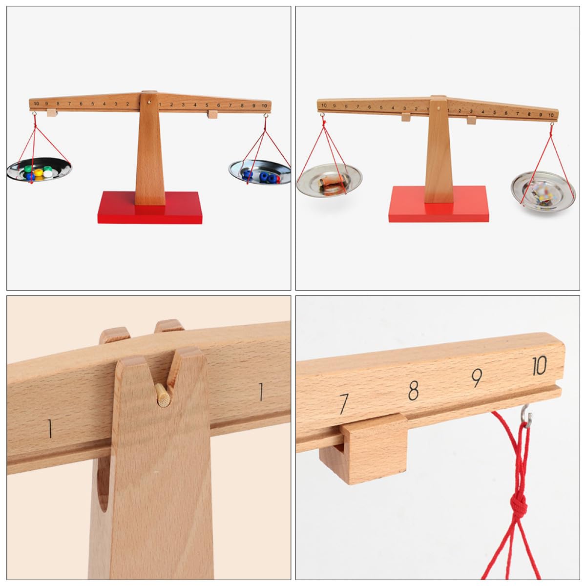 Juguete Aritmético de Madera para Niños, Báscula Educativa