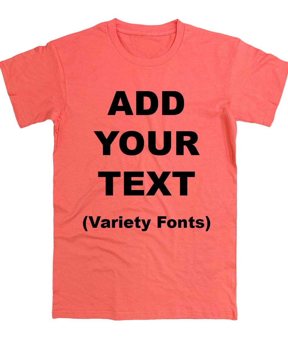 Custom T Shirts Ultra Soft Add Your Text for Men & Women Unisex Cotton T Shirt