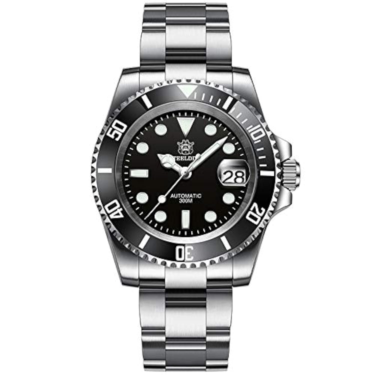 STEELDIVE SD1953 Men's Automatic Diver Watch, 300m Water Resistance, NH35 Movement