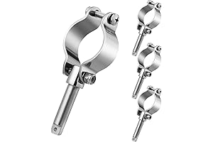 JaGely Stainless Steel Clamp-On Boat Oarlocks for Kayaks and Rafts