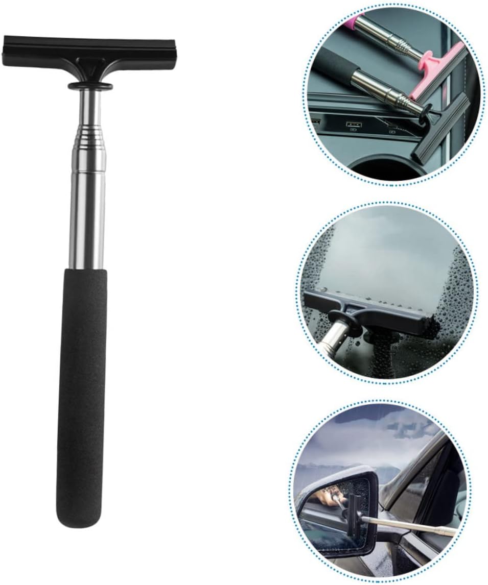 MAGICLULU Mirror Squeegee Retractable Car Rearview Mirror Wiper for Rain Windshield Cleaner Tool